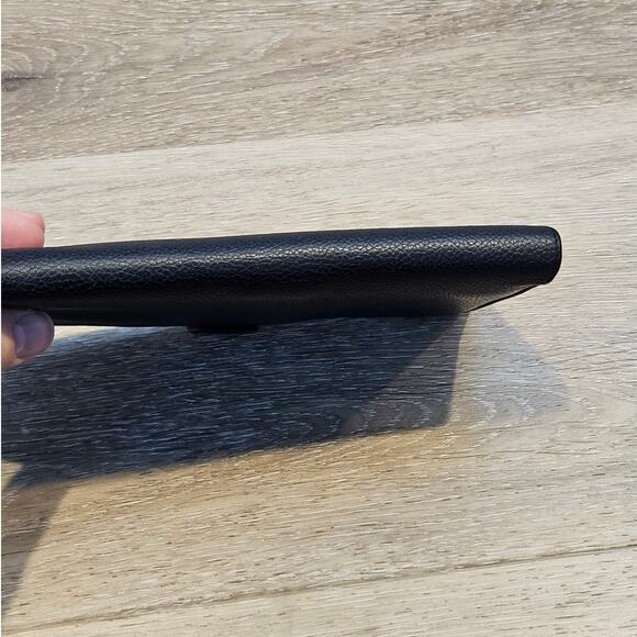 Vintage Coach Black Pebbled Leather Bi-Fold Envelope Wallet Minimalist Basic - Picture 8 of 10